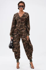 COMFY COZY SWEATSHIRT JUMPSUIT IN CAMO