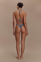 Persephone Gingham Bikini Bottoms - Navy