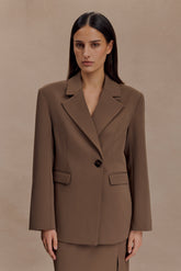 Mateo Oversized Blazer - Cacao Brown