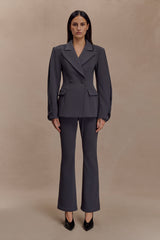 Wesley Structured Blazer - Charcoal Shadow