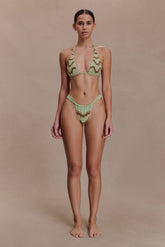 Robyn Beaded Bikini Bottom - Sage