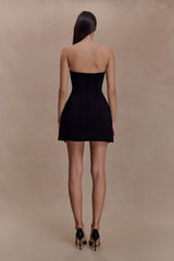 Hilda Embellished Strapless Mini Dress - Black