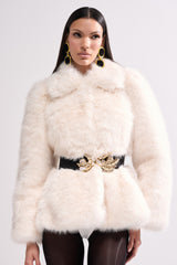 KENNY PEPLUM FAUX FUR