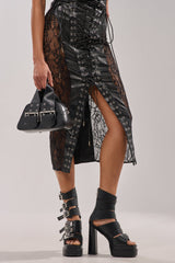 AKIRA GOLD ALBERIC BLACK CHUNKY PLATFORM SANDAL