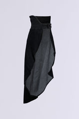 TOO TUFF GREY DENIM BELT SKIRT