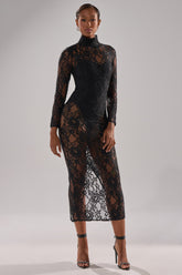 OH HOT DAMN LACE MIDI DRESS