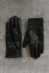 Atlas Faux Leather Crocodile Gloves - Black