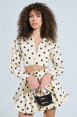 ALL ABOUT ME POLKA DOT POPLIN TOP
