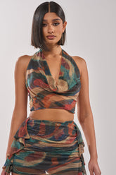 DROP IT LOW COWL NECK BLOUSE