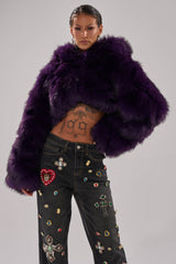 JUST A FLING CROPPED FAUX FUR
