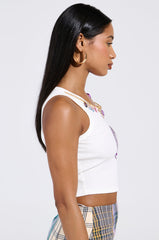 LUCKY FOUR RHINESTONE TANK