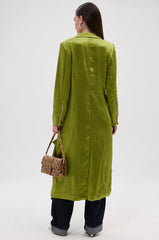 OUTTA TIME SATIN CARGO TRENCH