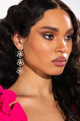 DAISY LOVE RHINESTONE DANGLE EARRINGS