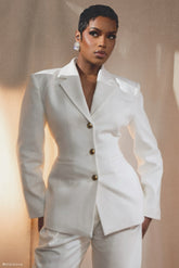 Bellamy Cinched Blazer - Ivory