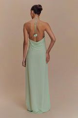 Rosalia Cowl Neck Maxi Dress - Sage