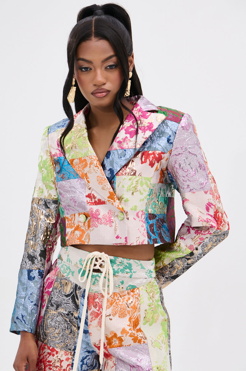 MIXED FEELINGS BROCADE BLAZER