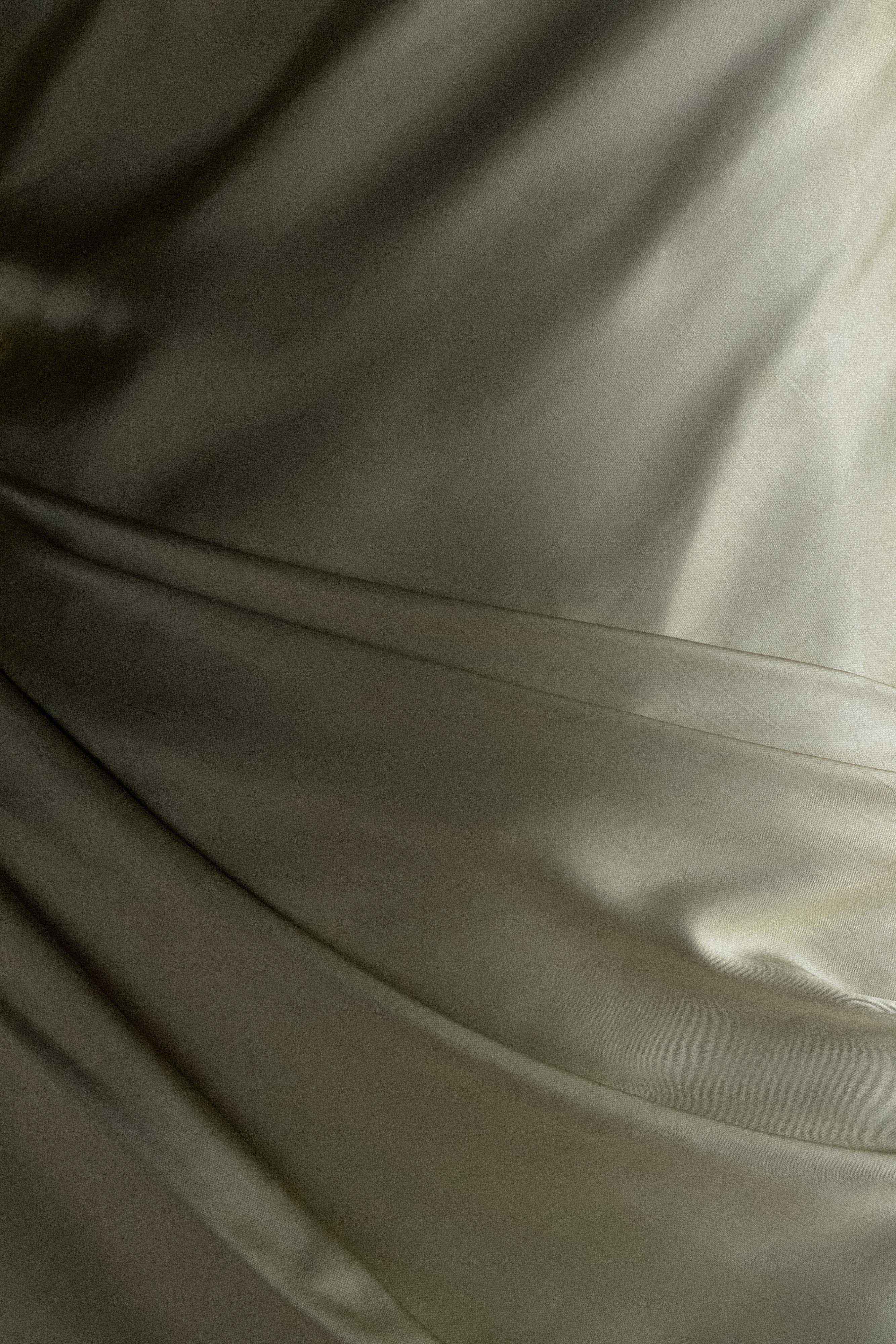 Iris Long Sleeve Satin Maxi Dress - Sage