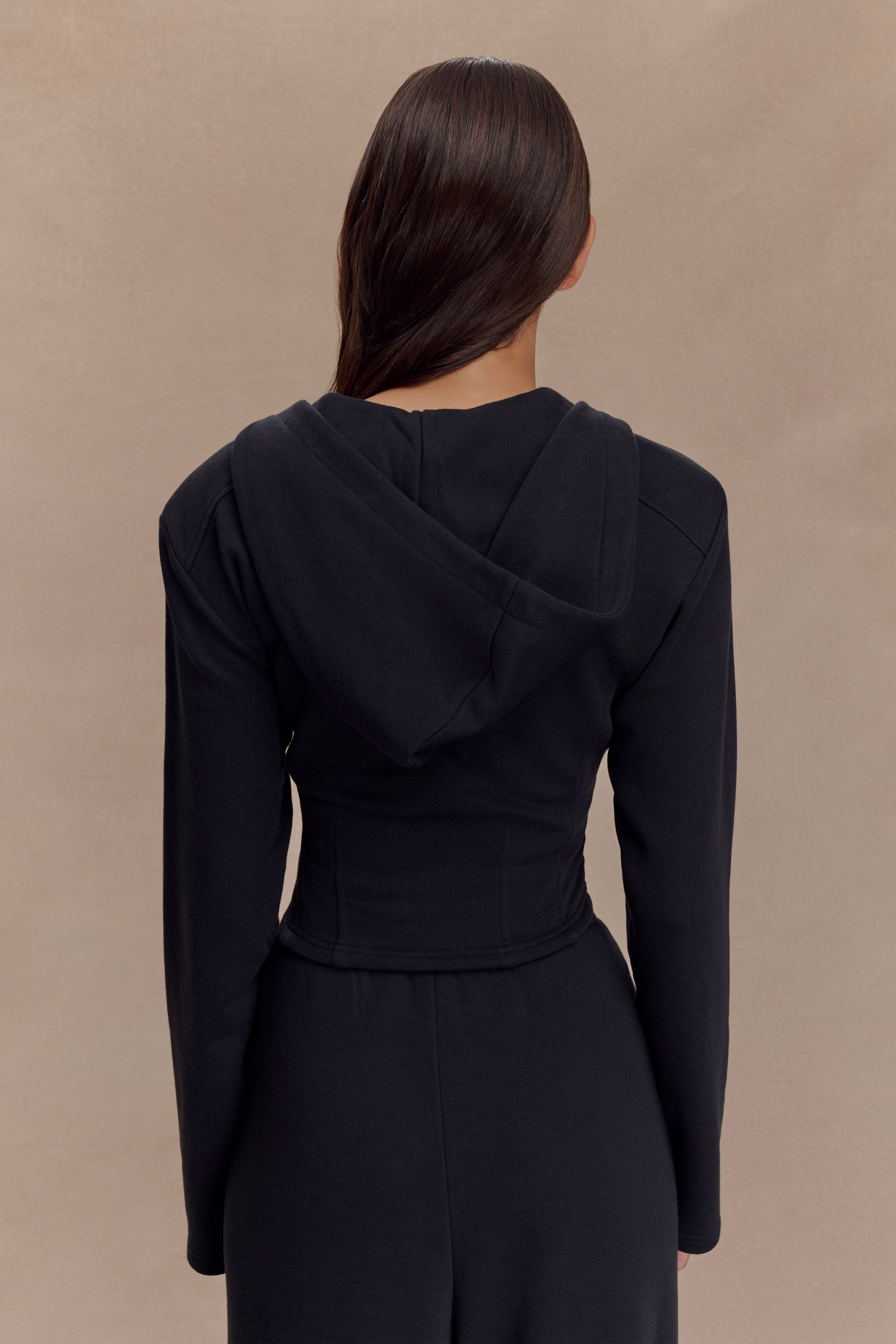 Quinn Zip Up Hoodie - Black