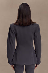 Wesley Structured Blazer - Charcoal Shadow