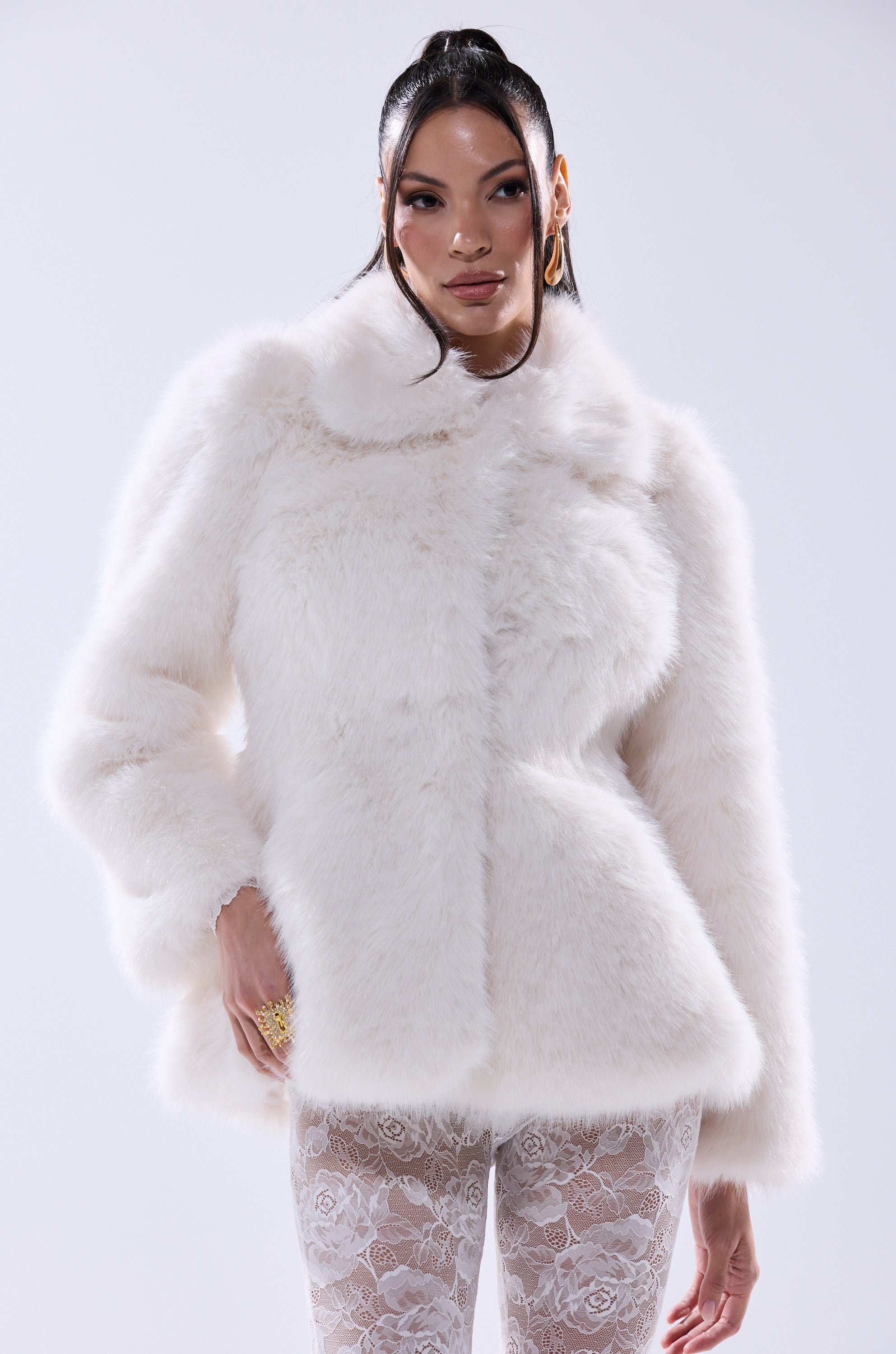 KENNY PEPLUM FAUX FUR