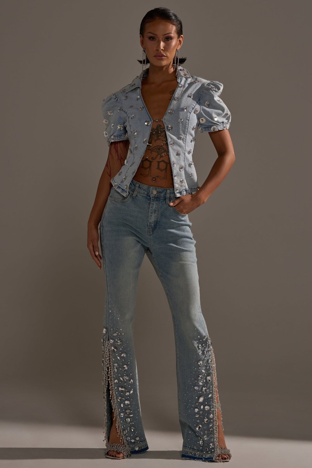 STAR GIRL RHINESTONE DENIM