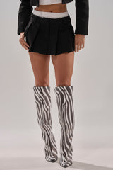 BLACK TIE FORMAL PLEATED MINI SKIRT