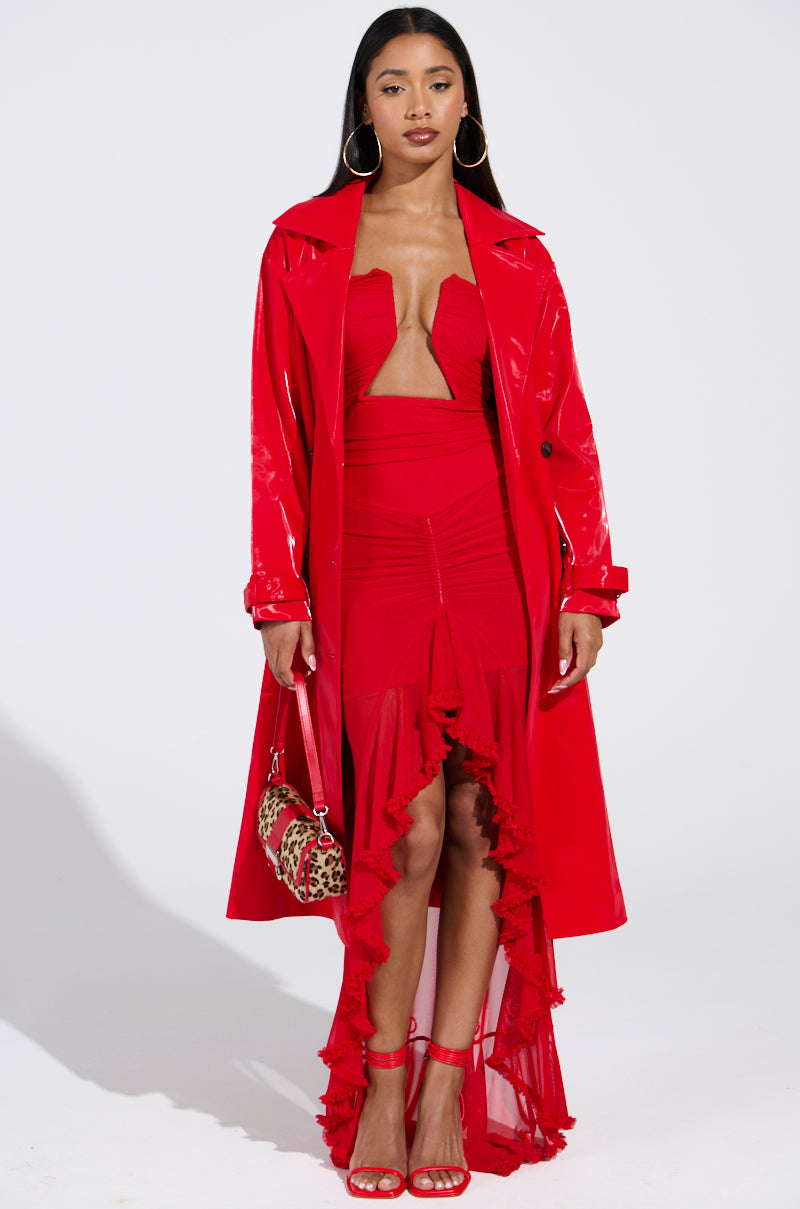 SPICY SWEET LIQUID VELVET TRENCH