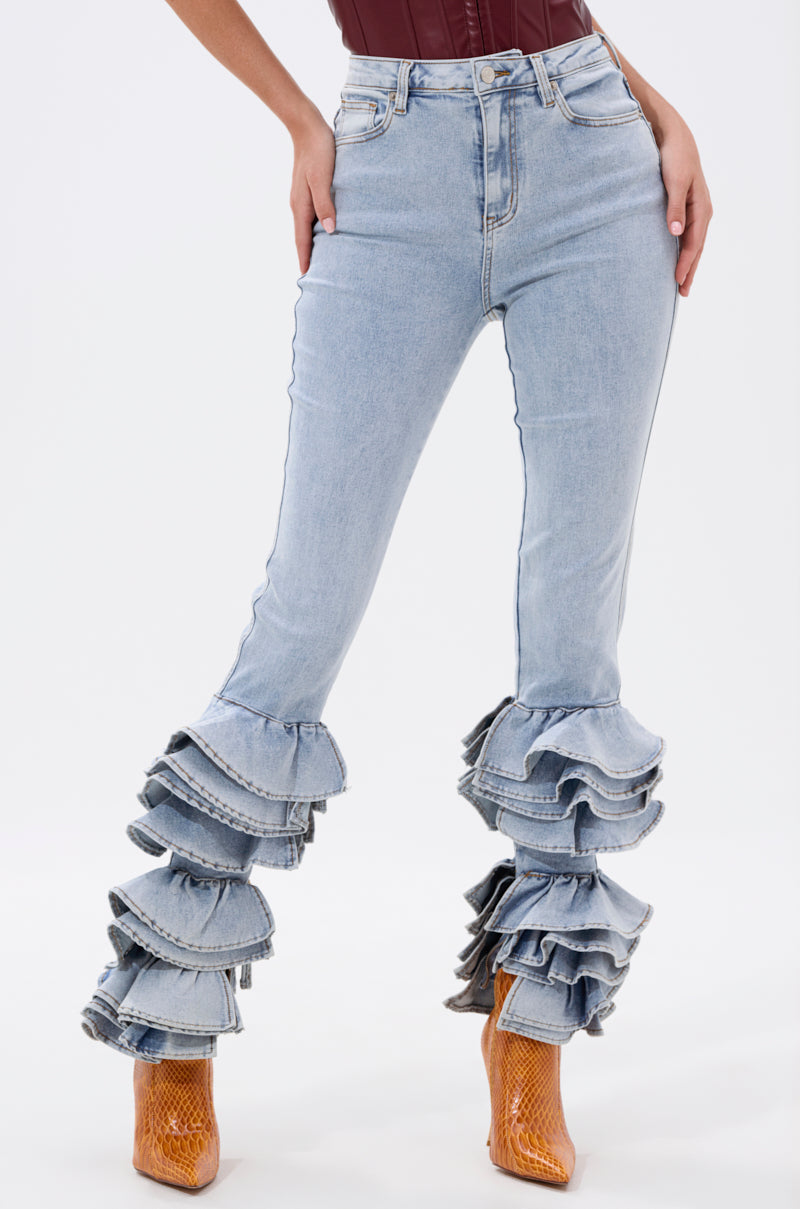 NOT ENOUGH RUFFLE DENIM