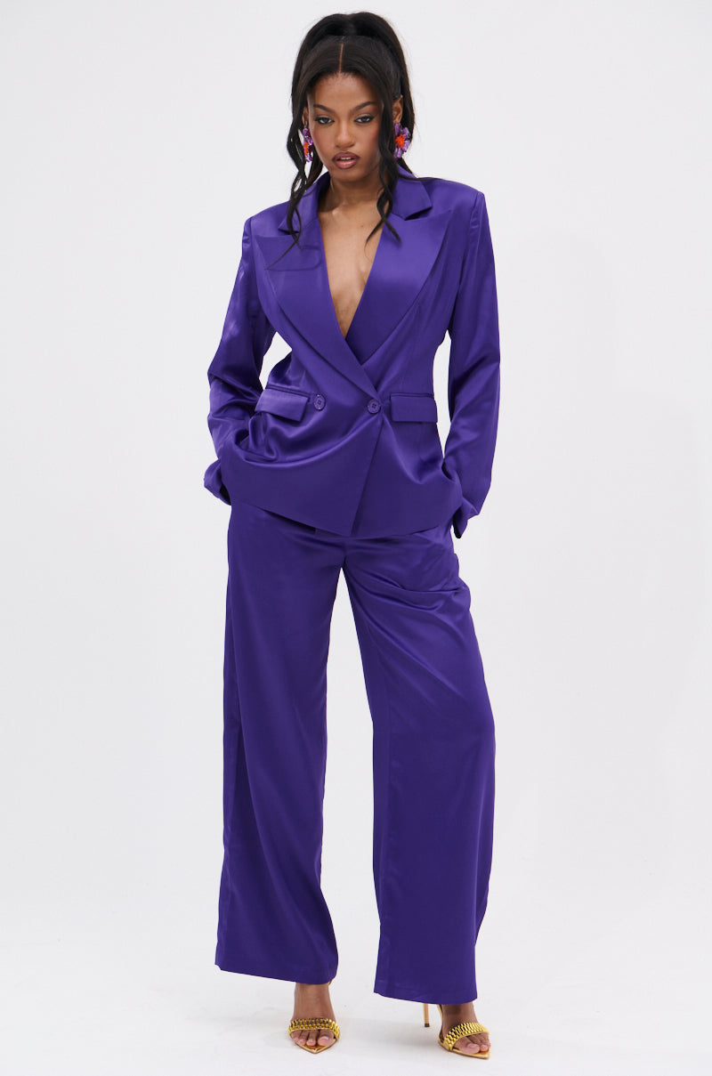 SAY YOU LOVE ME SATIN BLAZER