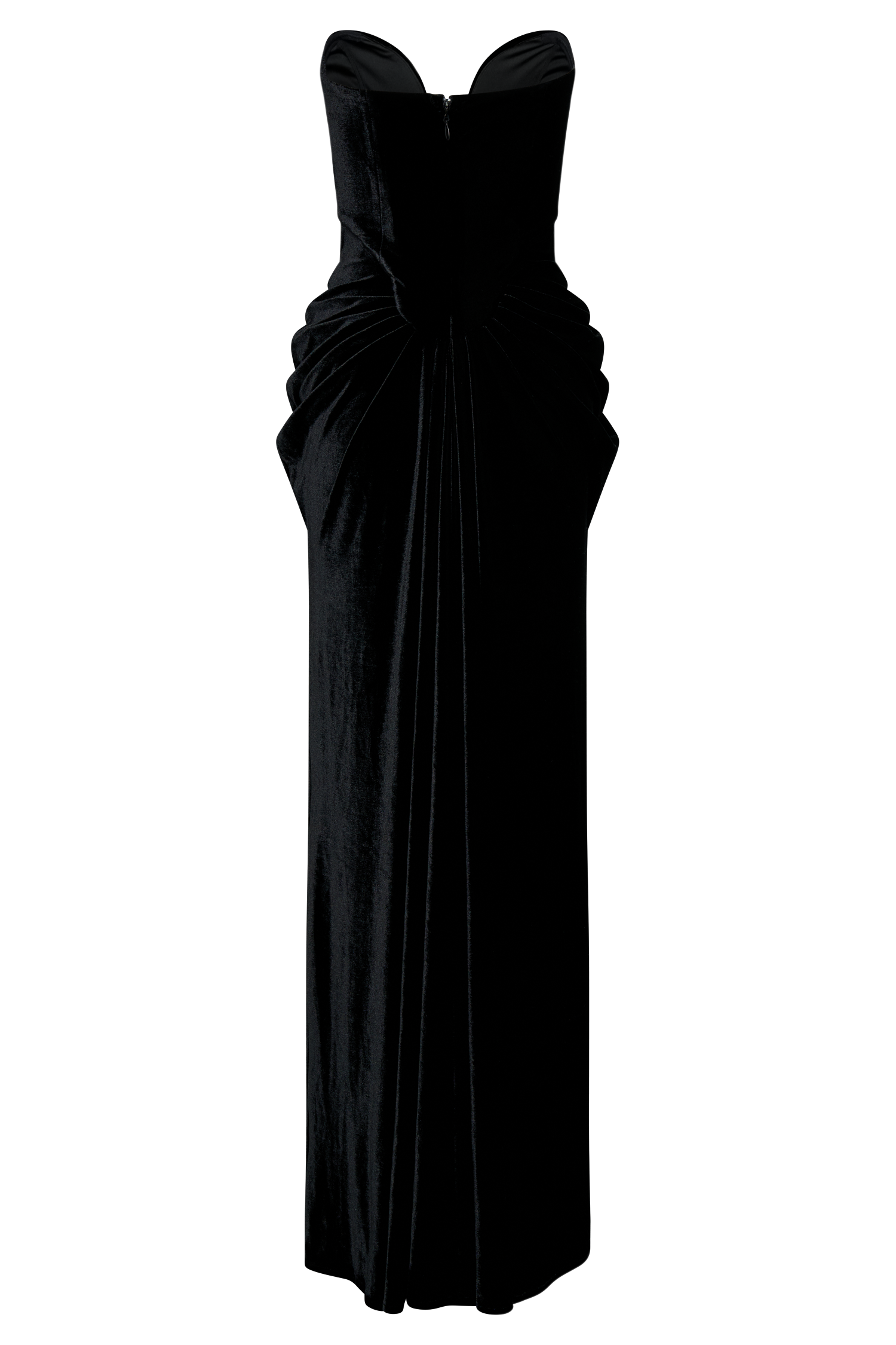 Paige Strapless Velvet Maxi Dress - Black