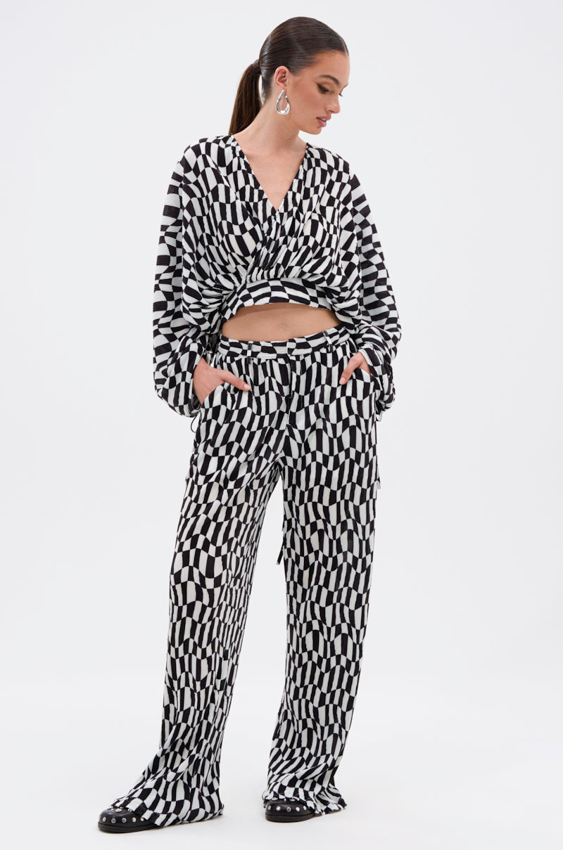 BARI CHECKERED TROUSER