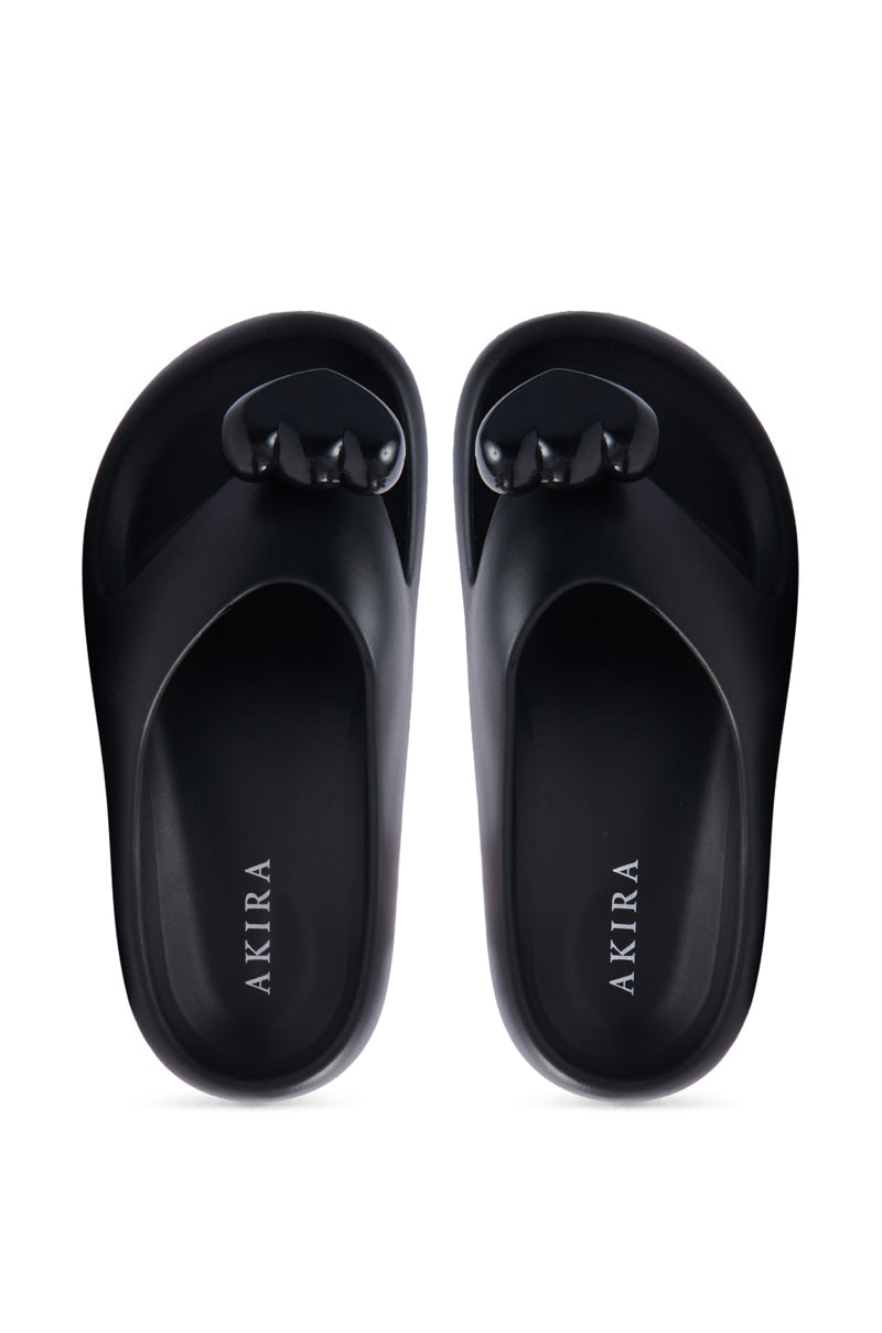 AKIRA COMPASSION BLACK SANDAL