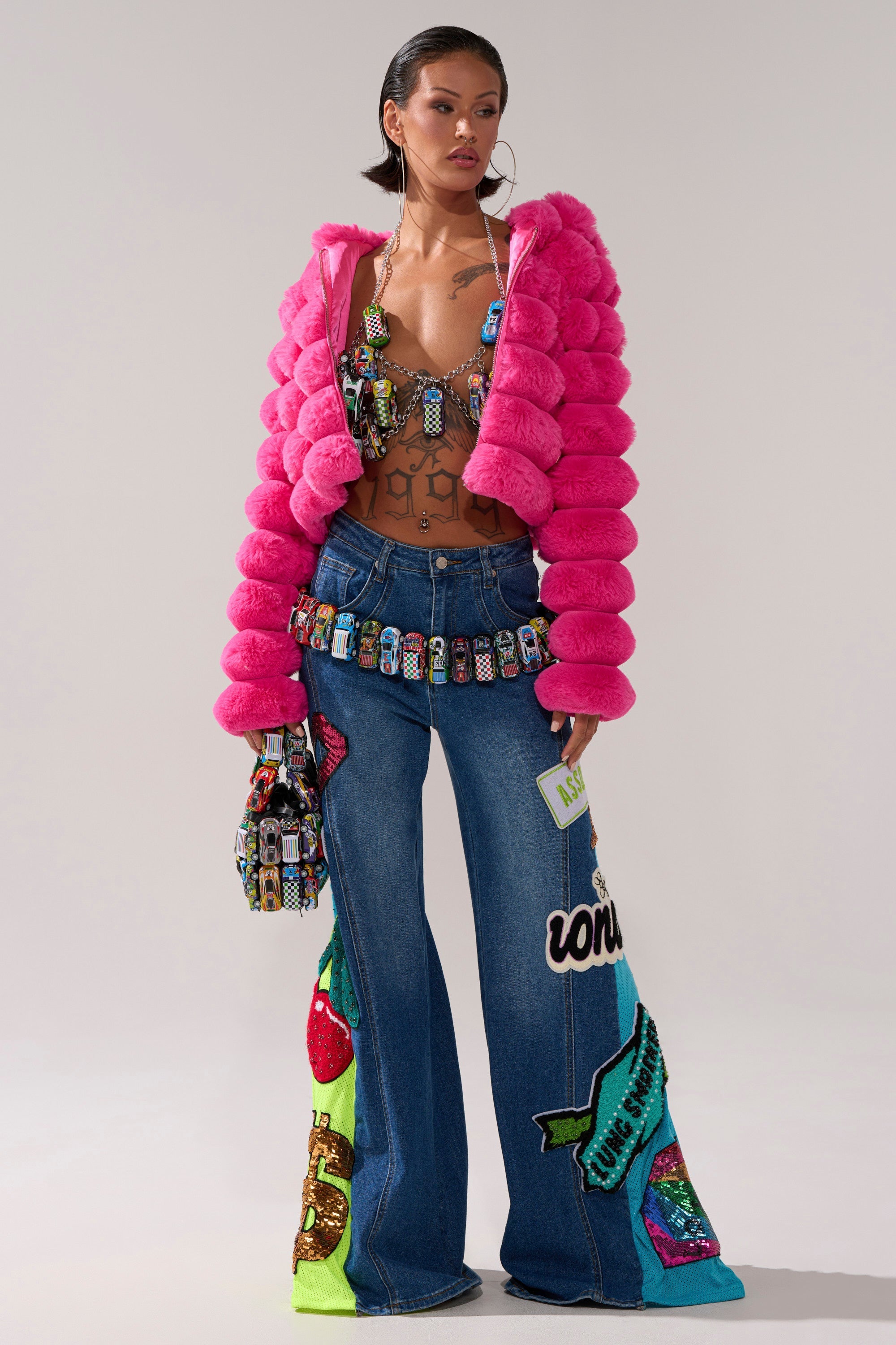 POPCORN FAUX FUR IN PINK