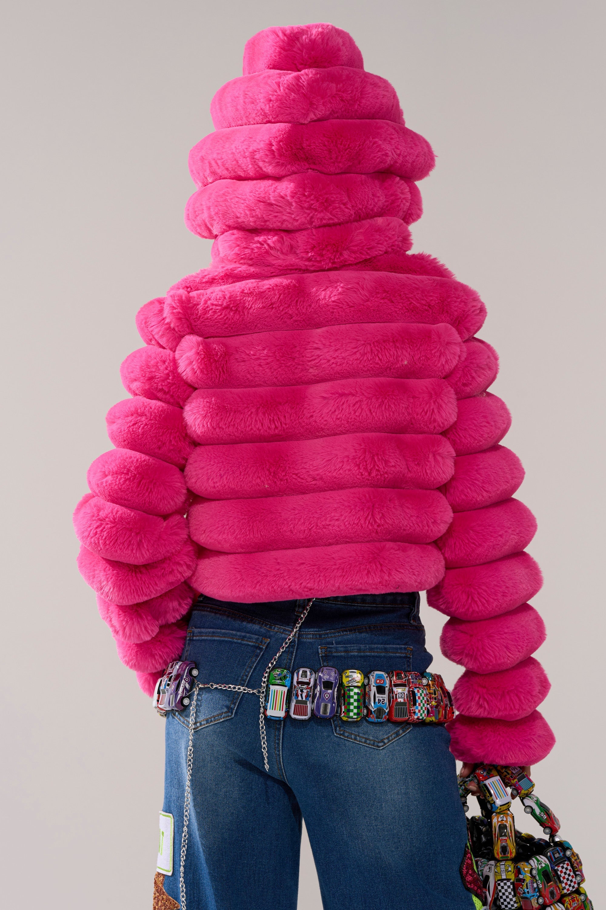 POPCORN FAUX FUR IN PINK
