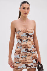 AINT NO HOLD EM PRINTED MINI DRESS