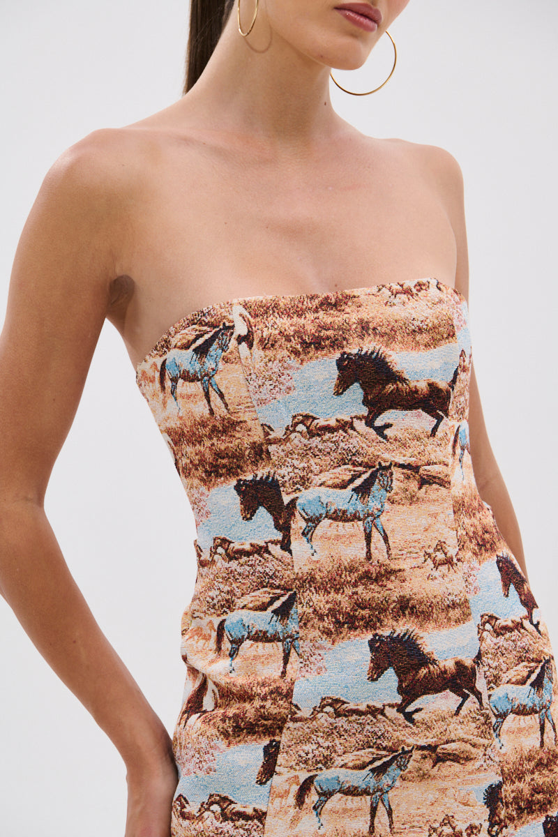AINT NO HOLD EM PRINTED MINI DRESS