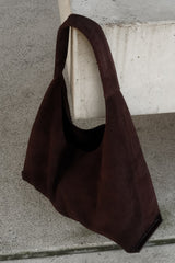 Hazel Slouchy Suede Bag - Burgundy