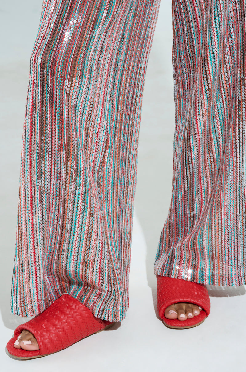 AKIRA GAIA RED BRAIDED FLAT SLIP ON SANDAL