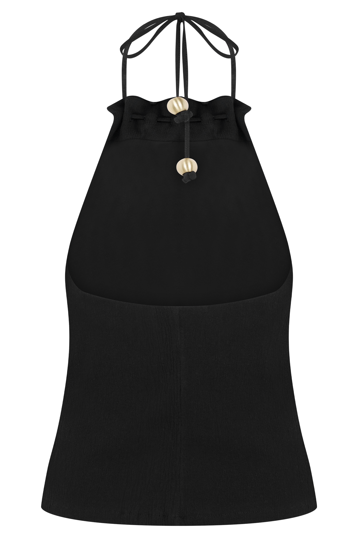 Abeda Cotton Top With Hardware - Black