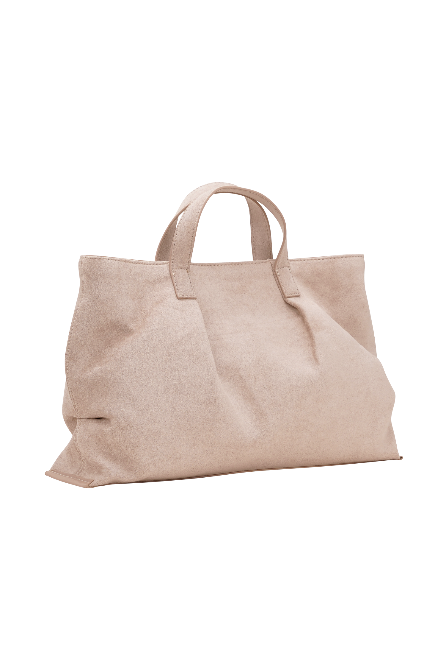 Baylor Faux Suede Bag - Natural