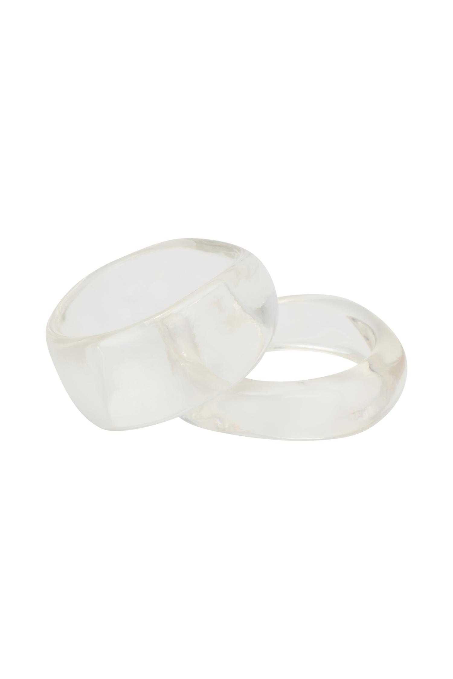 Marah Resin Bangle Set - Clear