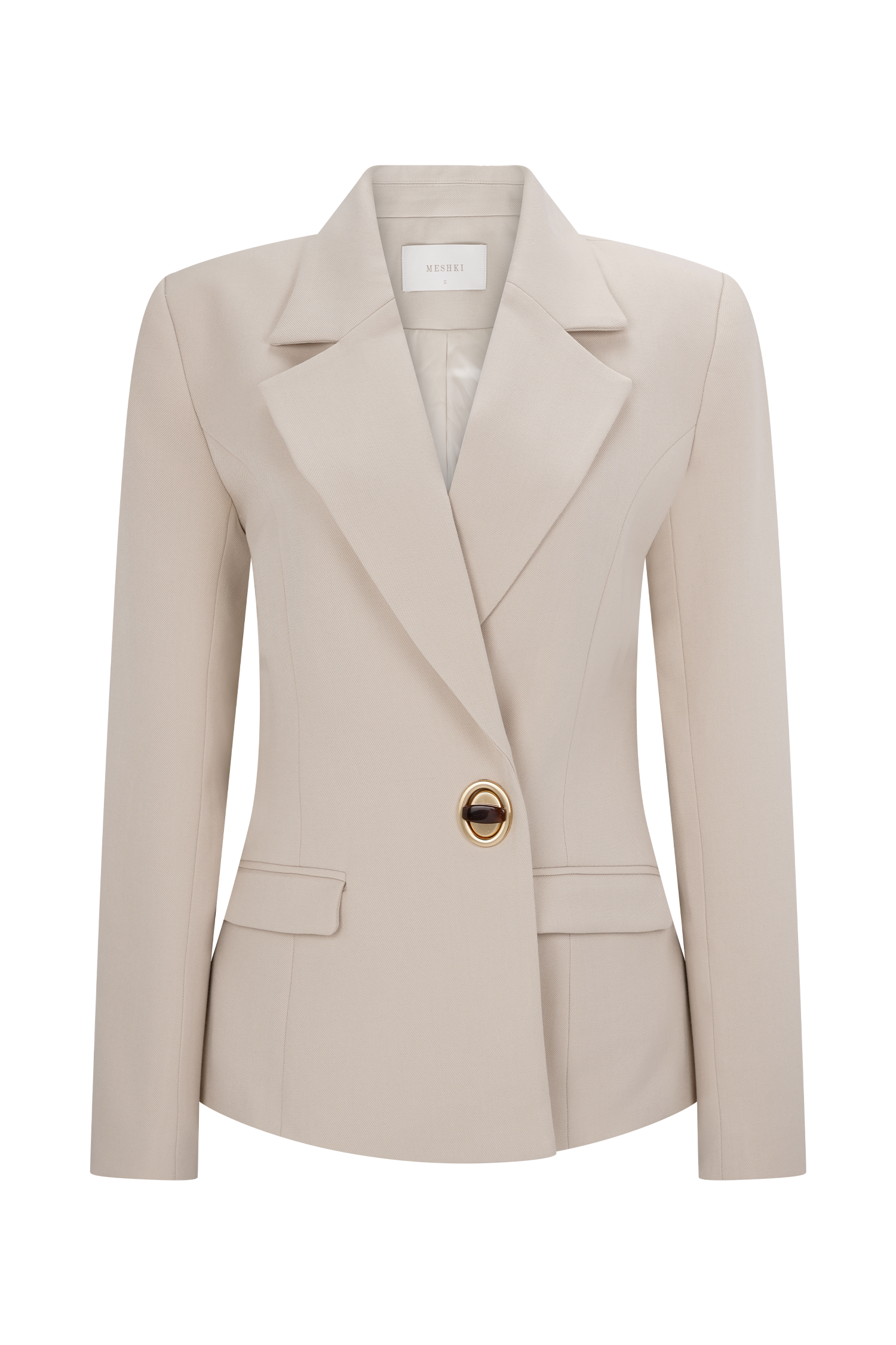 Max Cinched Waist Blazer - Ivory Stone