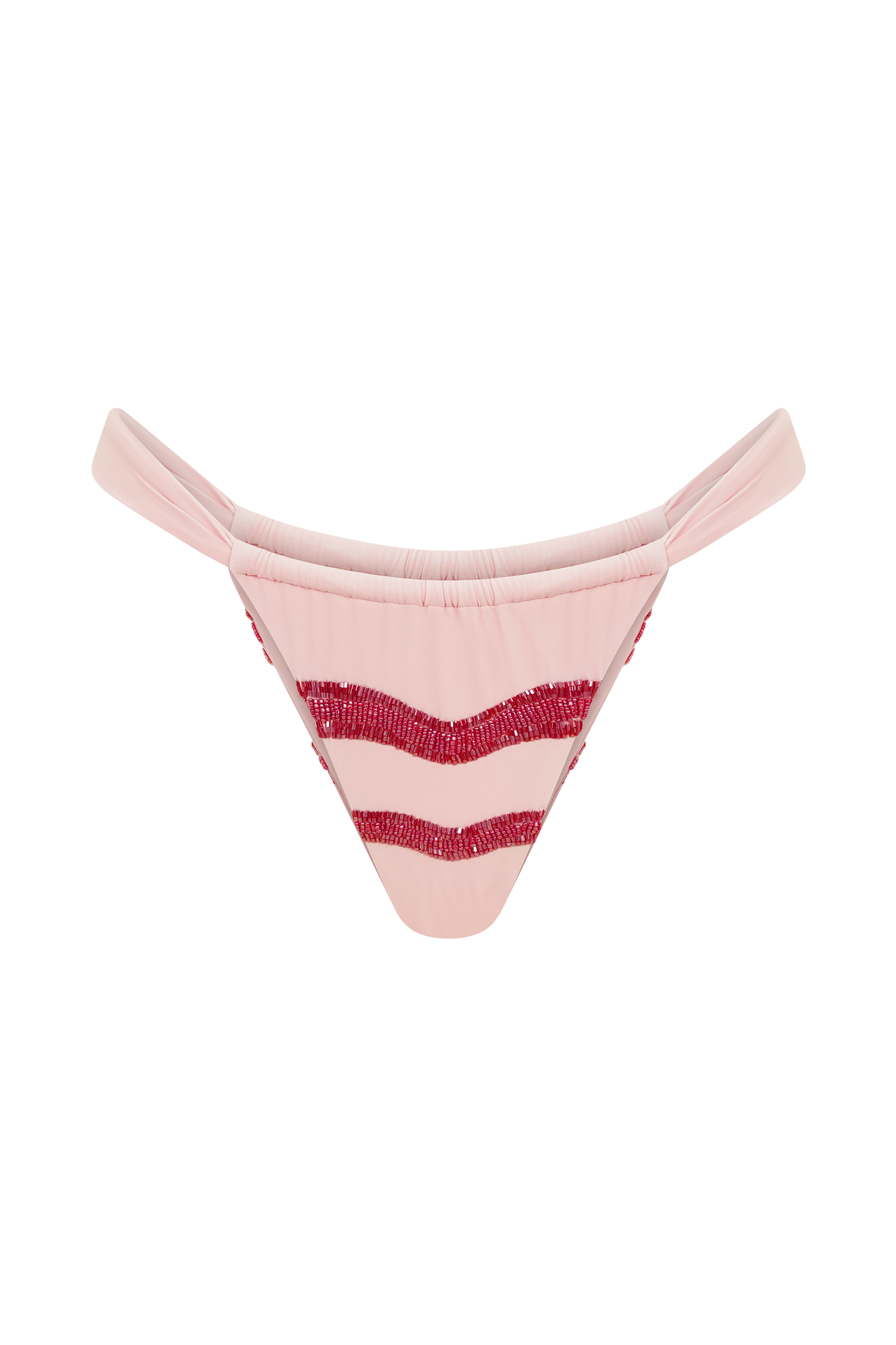 Robyn Beaded Bikini Bottom - Pink