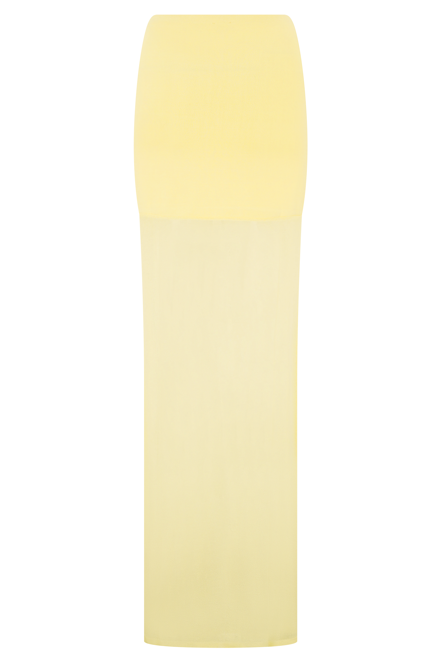 Tanyel Sheer And Bandage Knit Maxi Skirt - Lemon