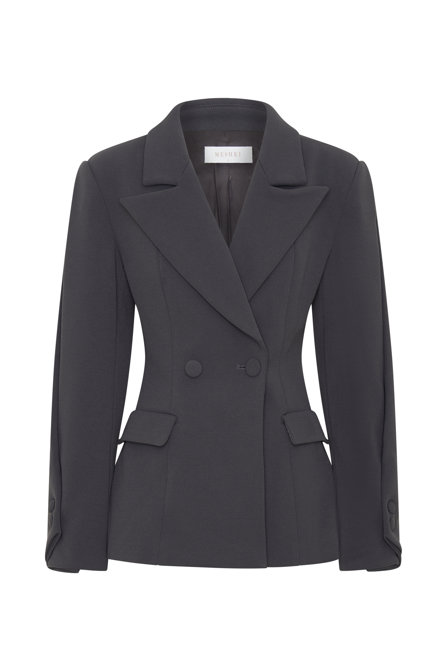 Wesley Structured Blazer - Charcoal Shadow