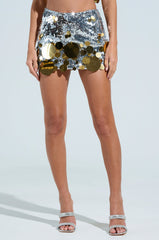 GROOVY NIGHTS SEQUIN MINI SKIRT
