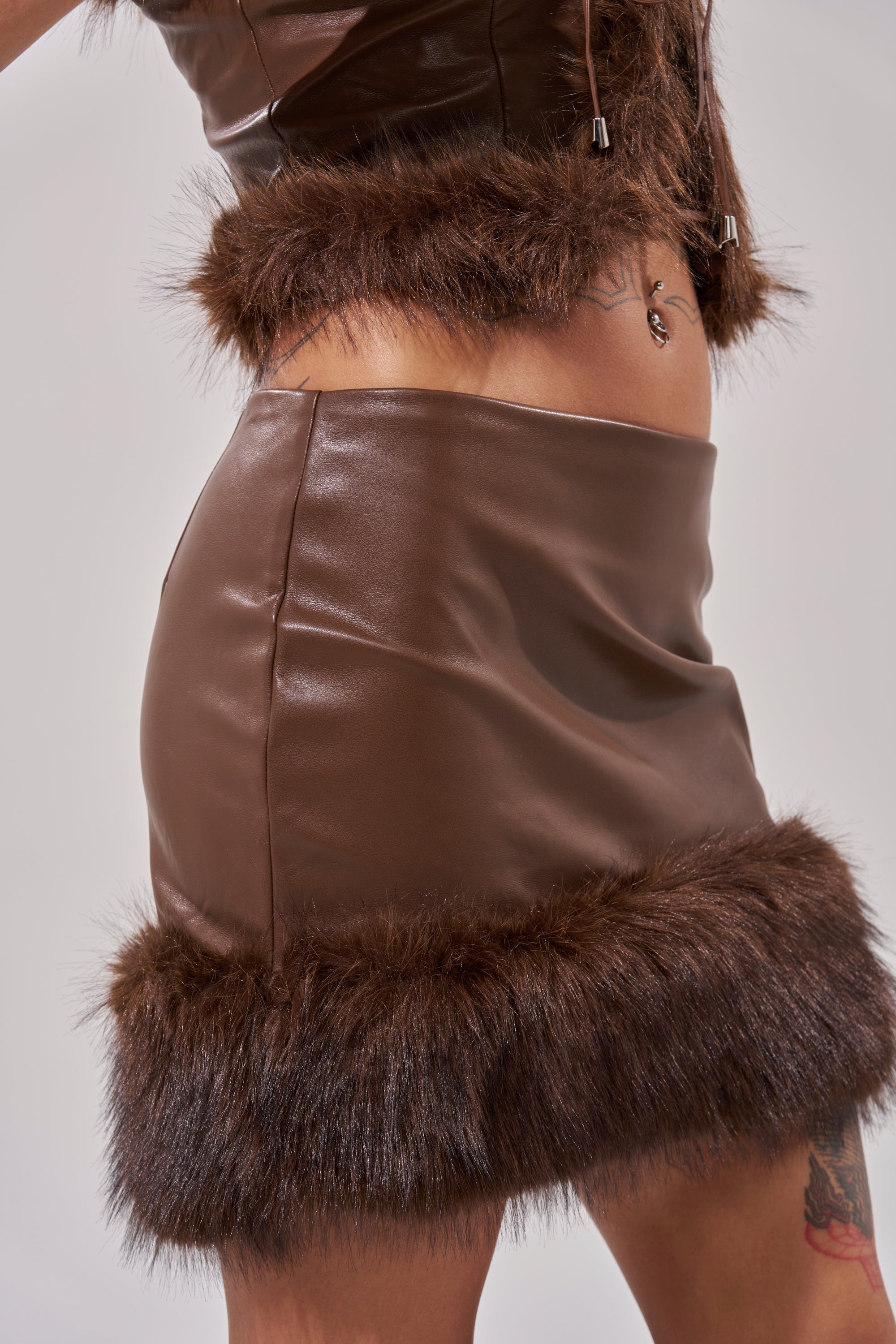 CANT MISS ME FAUX LEATHER MINI SKIRT