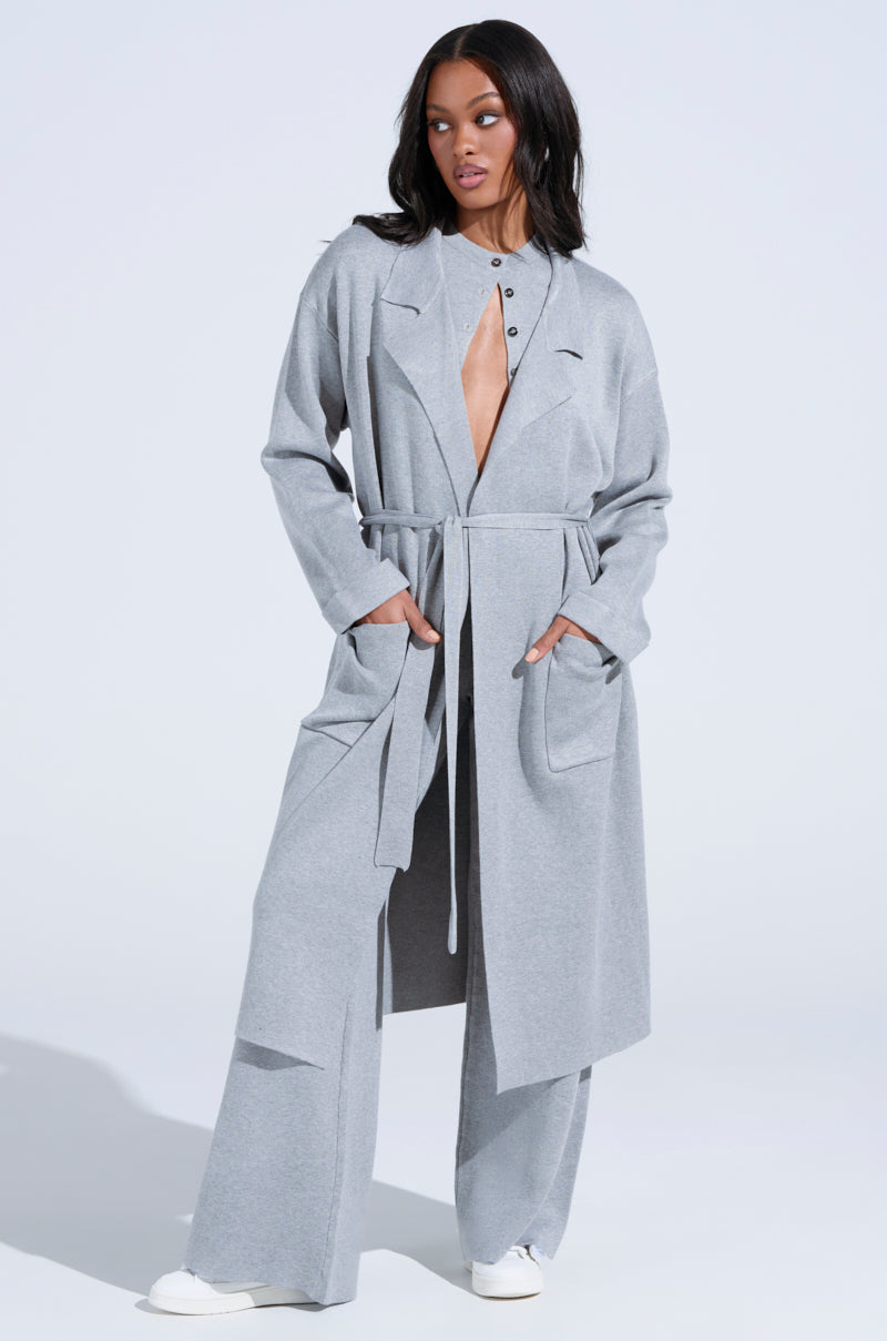 COZY LUXE KNIT TRENCH