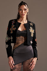 COUNT YOUR BLESSINGS EMBELLISHED BLAZER