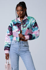 HEART TO HEART SATIN BOMBER